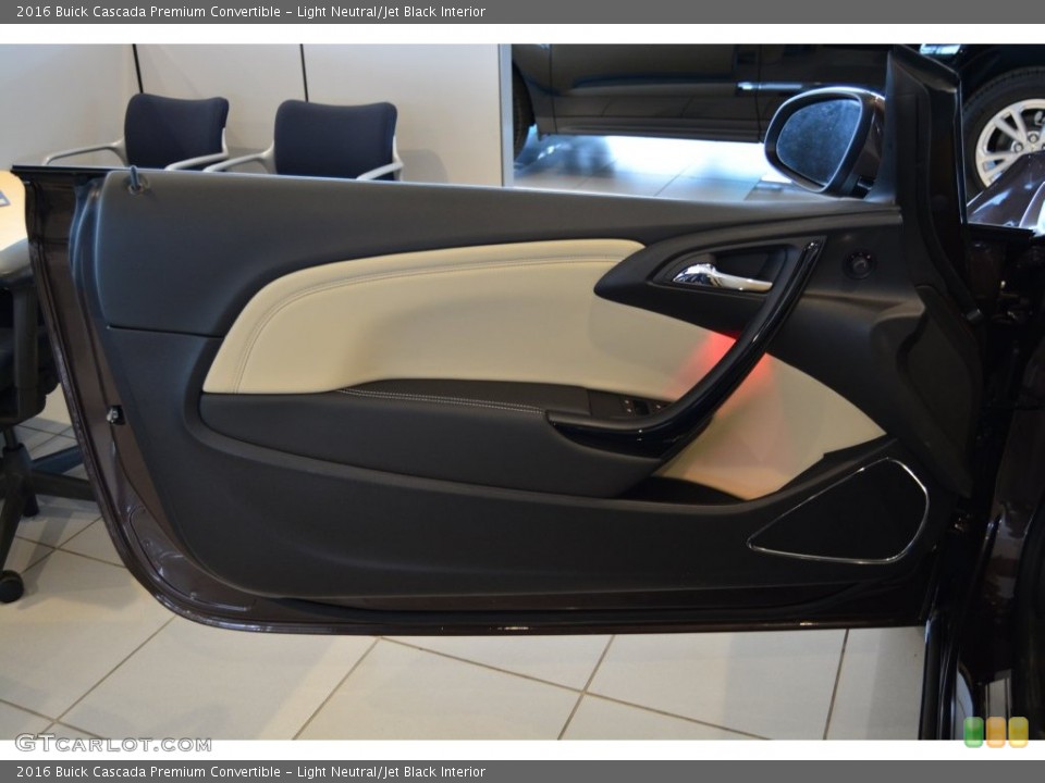 Light Neutral/Jet Black Interior Door Panel for the 2016 Buick Cascada Premium Convertible #110427874