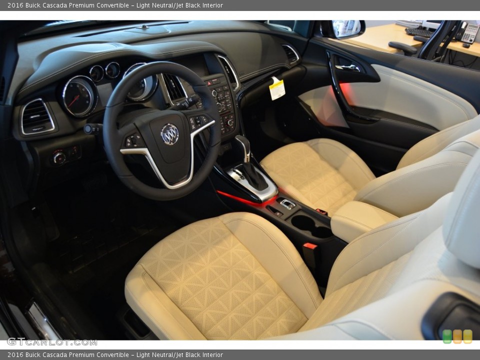 Light Neutral/Jet Black Interior Prime Interior for the 2016 Buick Cascada Premium Convertible #110427928
