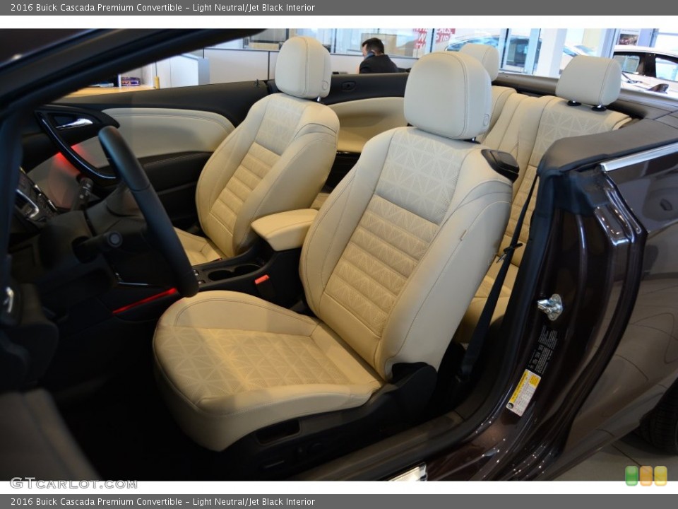Light Neutral/Jet Black Interior Front Seat for the 2016 Buick Cascada Premium Convertible #110427964