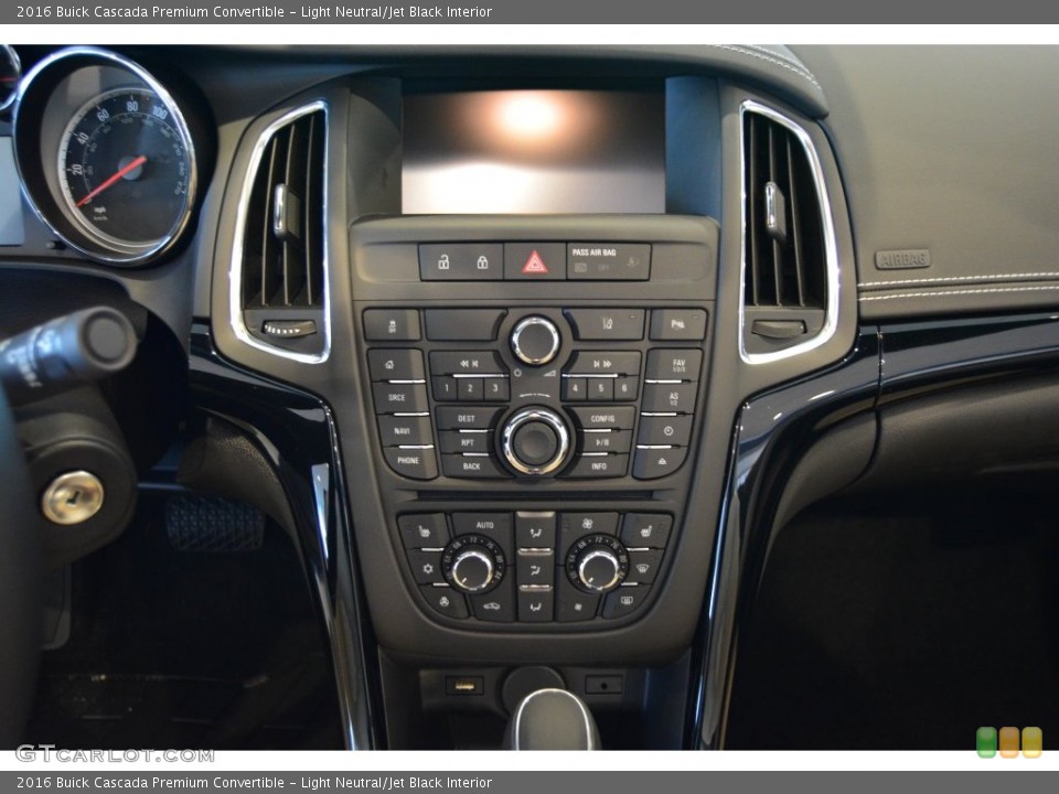 Light Neutral/Jet Black Interior Controls for the 2016 Buick Cascada Premium Convertible #110428000
