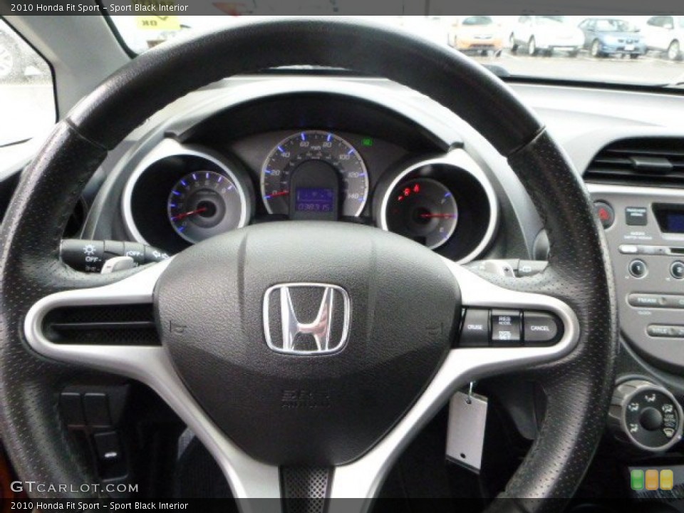 Sport Black Interior Steering Wheel for the 2010 Honda Fit Sport #110450752