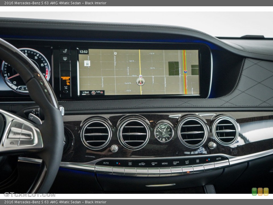 Black Interior Navigation for the 2016 Mercedes-Benz S 63 AMG 4Matic Sedan #110458294