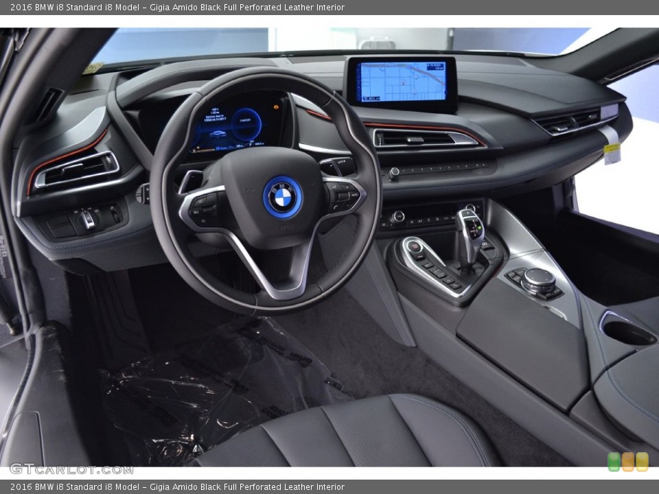 Gigia Amido Black Full Perforated Leather Interior Prime Interior for the 2016 BMW i8  #110461364