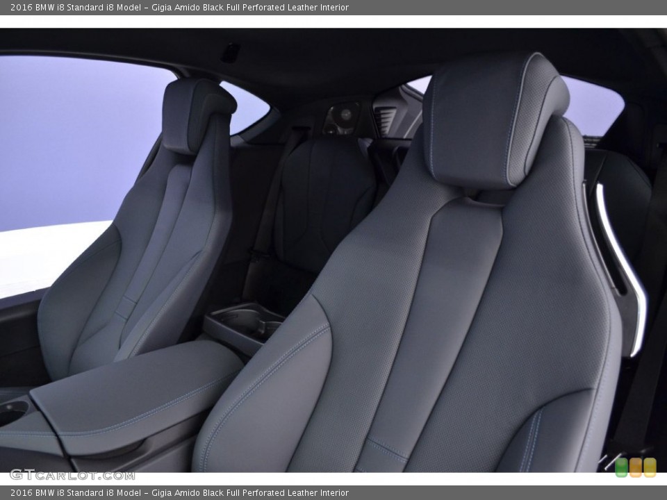 Gigia Amido Black Full Perforated Leather Interior Front Seat for the 2016 BMW i8  #110461384