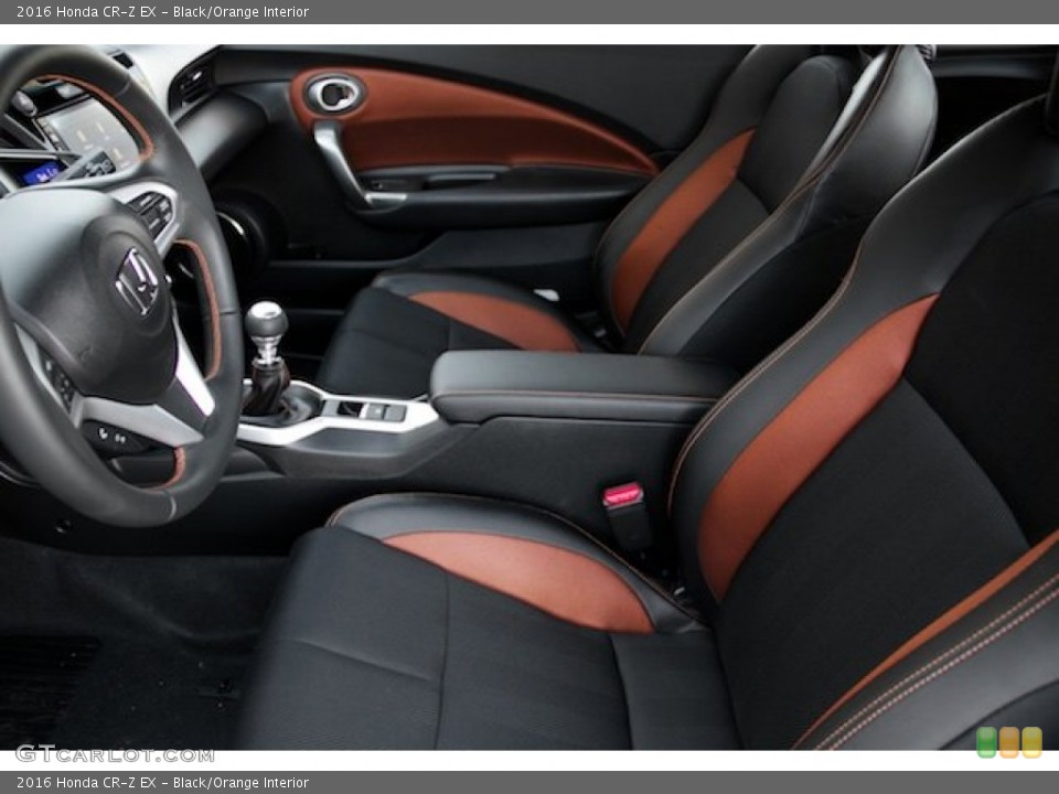 Black/Orange Interior Front Seat for the 2016 Honda CR-Z EX #110472566