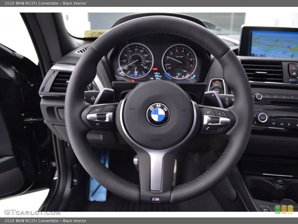 Black Interior Steering Wheel for the 2016 BMW M235i Convertible #110486924