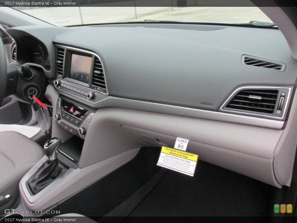 Gray Interior Dashboard for the 2017 Hyundai Elantra SE #110490455