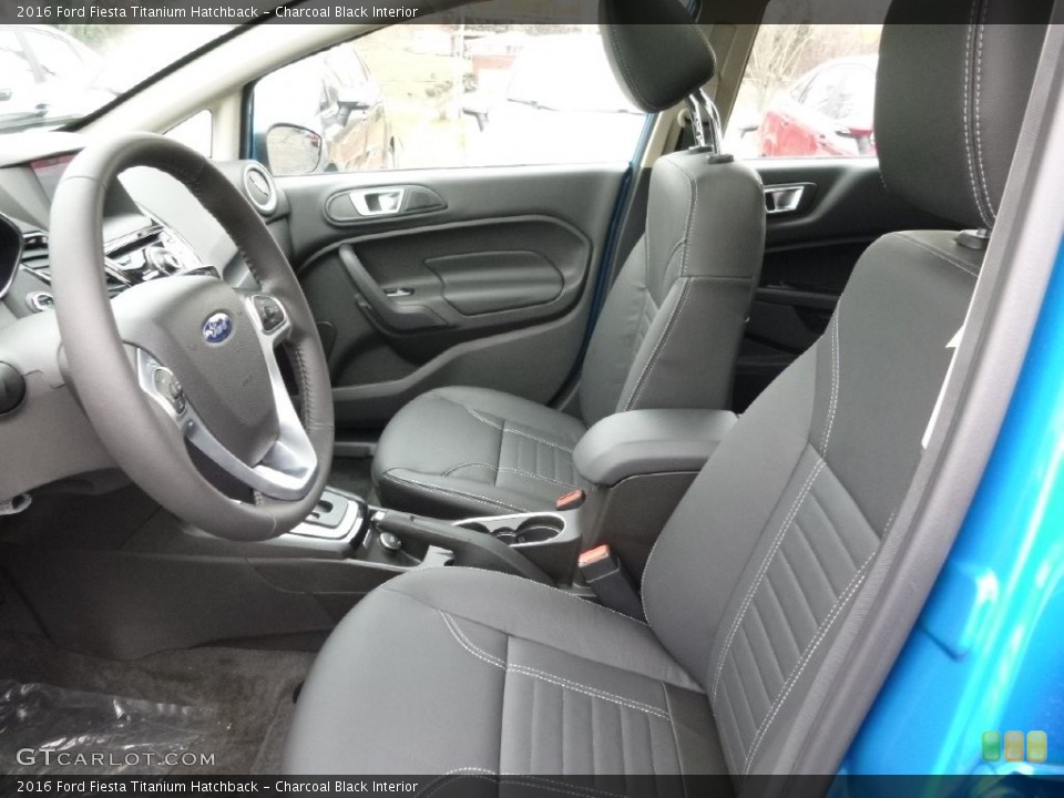 Charcoal Black Interior Front Seat for the 2016 Ford Fiesta Titanium Hatchback #110501897