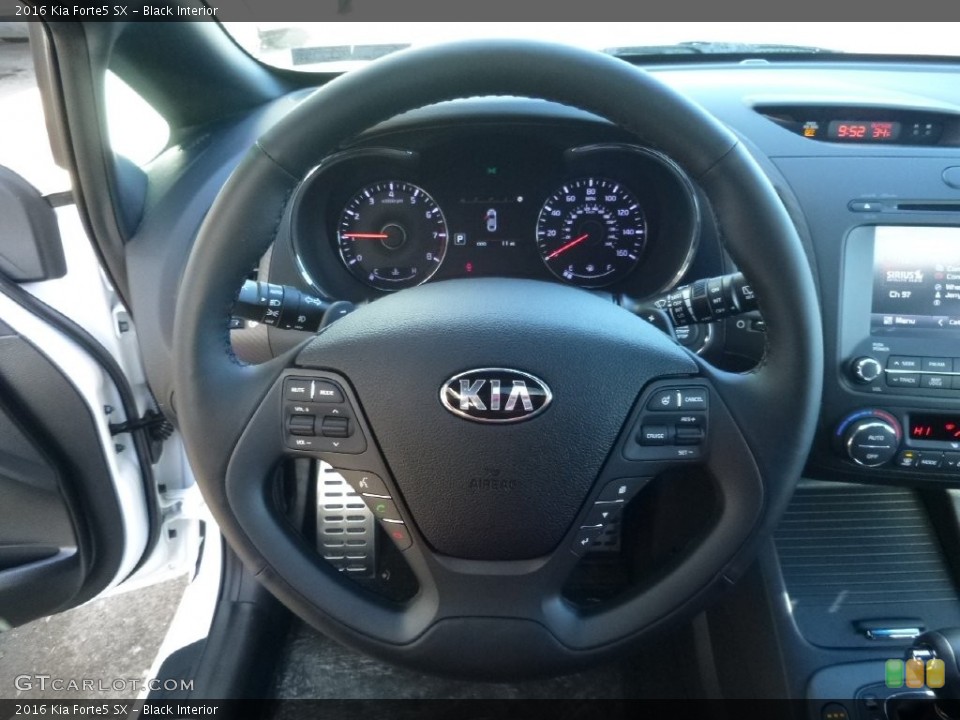 Black Interior Steering Wheel for the 2016 Kia Forte5 SX #110514722