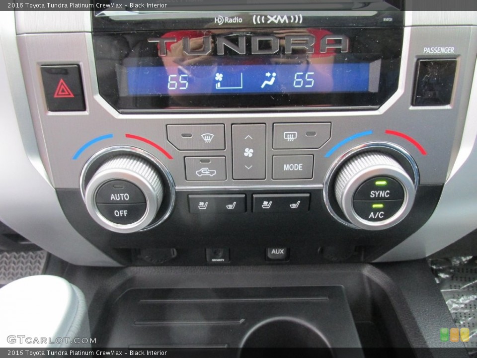 Black Interior Controls for the 2016 Toyota Tundra Platinum CrewMax #110516633