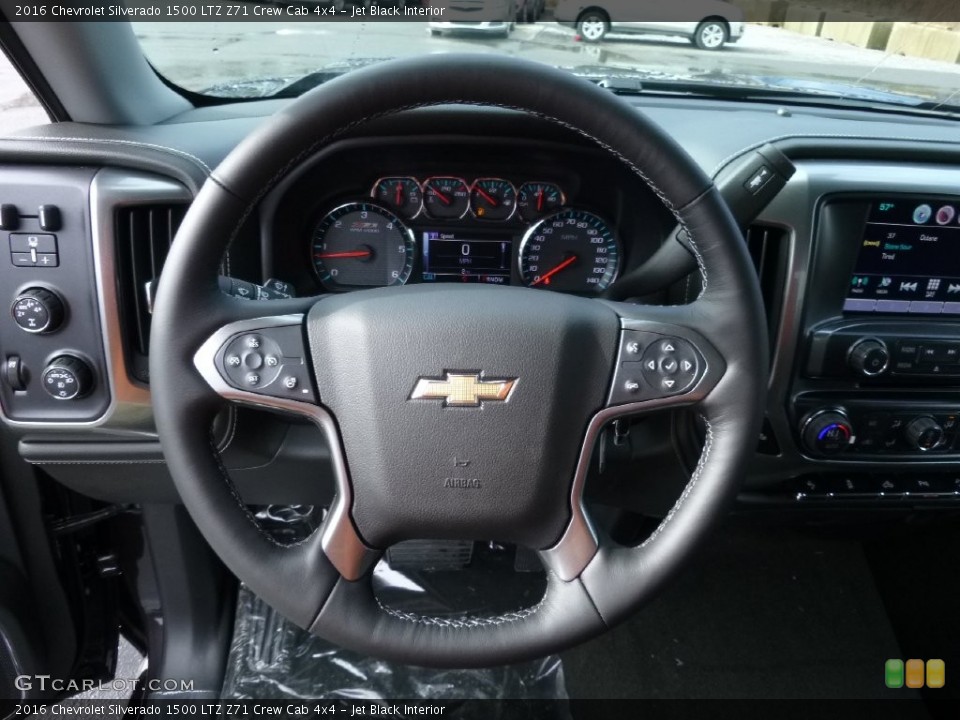 Jet Black Interior Steering Wheel for the 2016 Chevrolet Silverado 1500 LTZ Z71 Crew Cab 4x4 #110524698