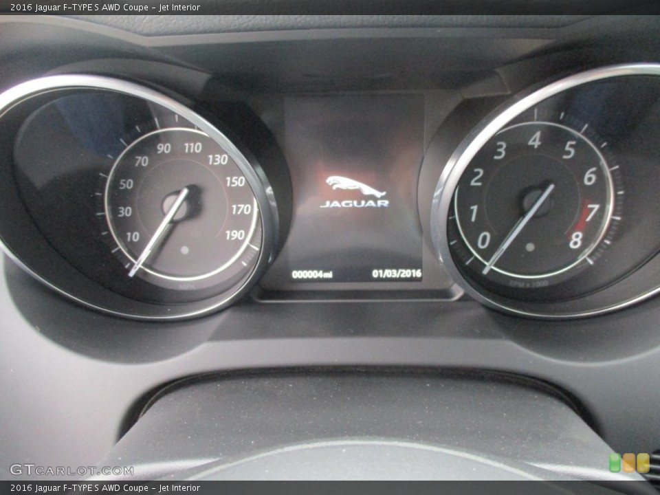 Jet Interior Gauges for the 2016 Jaguar F-TYPE S AWD Coupe #110531180