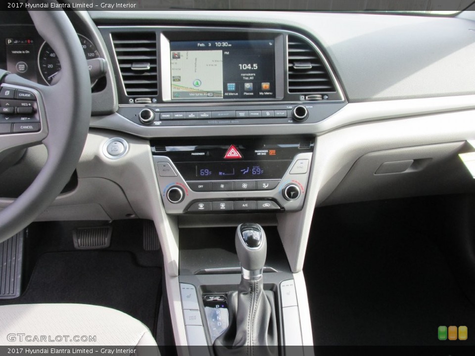 Gray Interior Controls for the 2017 Hyundai Elantra Limited #110531411