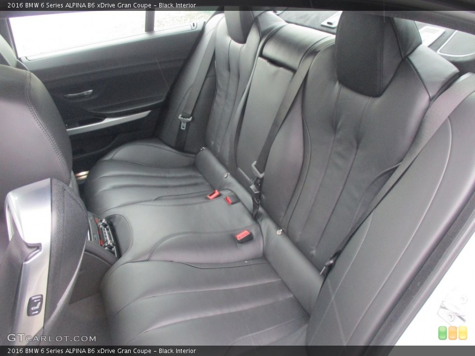 Black Interior Rear Seat for the 2016 BMW 6 Series ALPINA B6 xDrive Gran Coupe #110531777