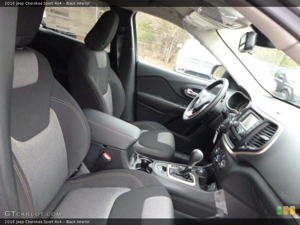 Black Interior Front Seat for the 2016 Jeep Cherokee Sport 4x4 #110556262