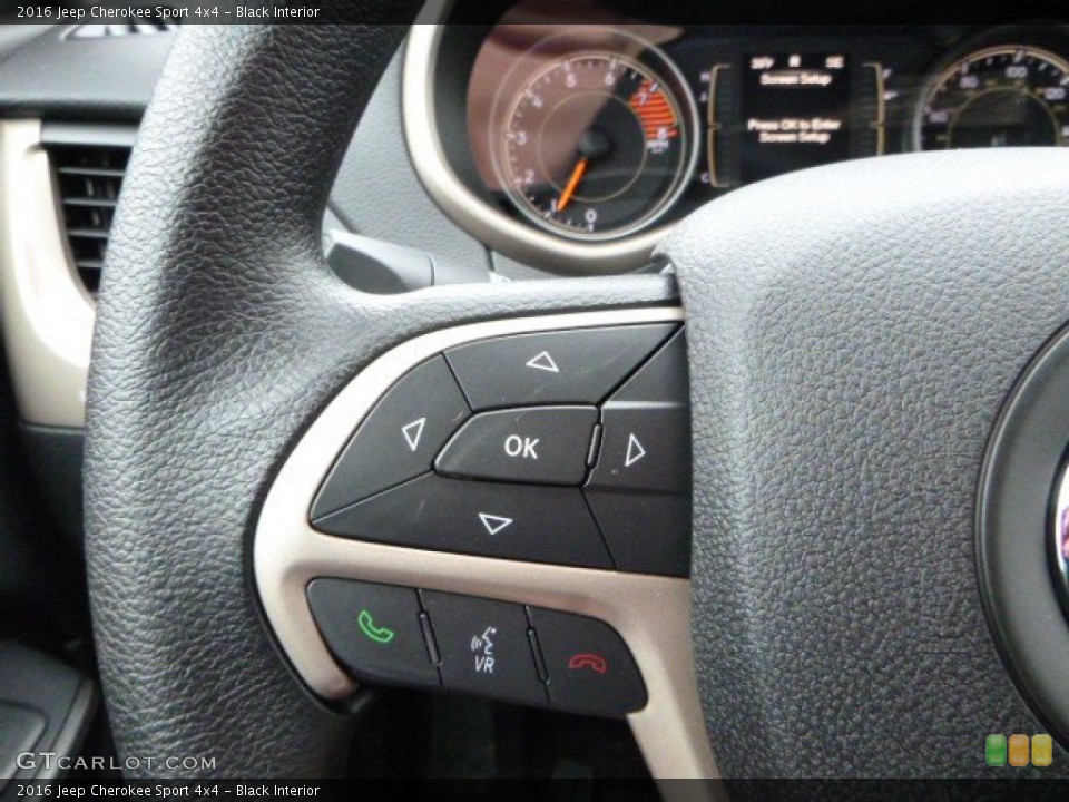 Black Interior Controls for the 2016 Jeep Cherokee Sport 4x4 #110556466