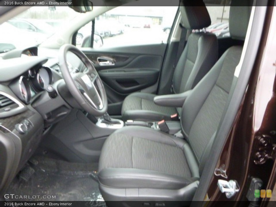Ebony Interior Front Seat for the 2016 Buick Encore AWD #110571361