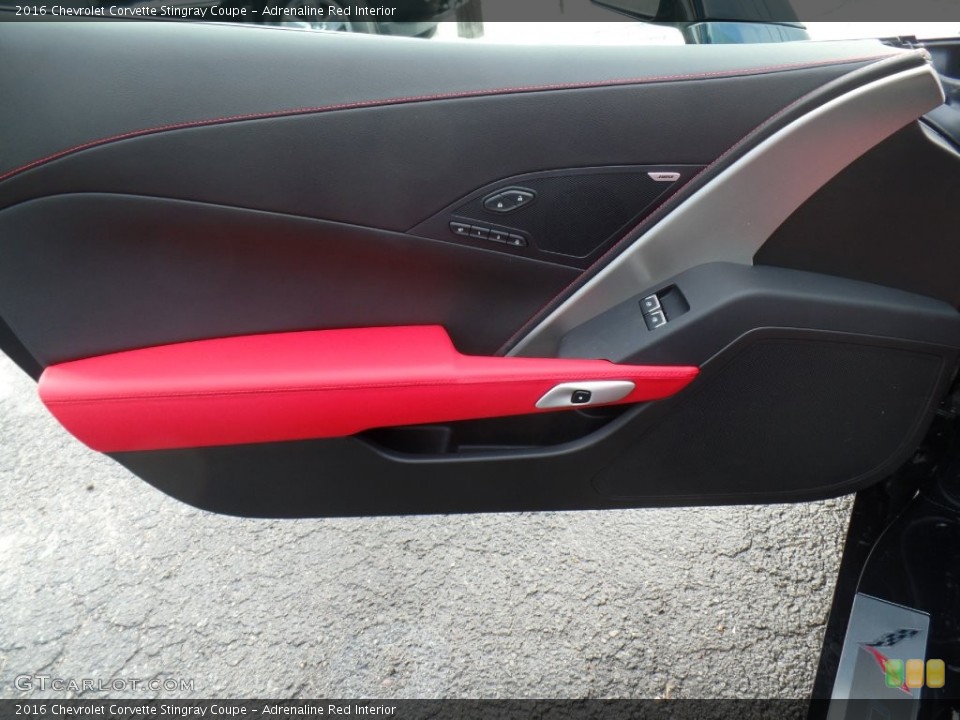 Adrenaline Red Interior Door Panel for the 2016 Chevrolet Corvette Stingray Coupe #110591995