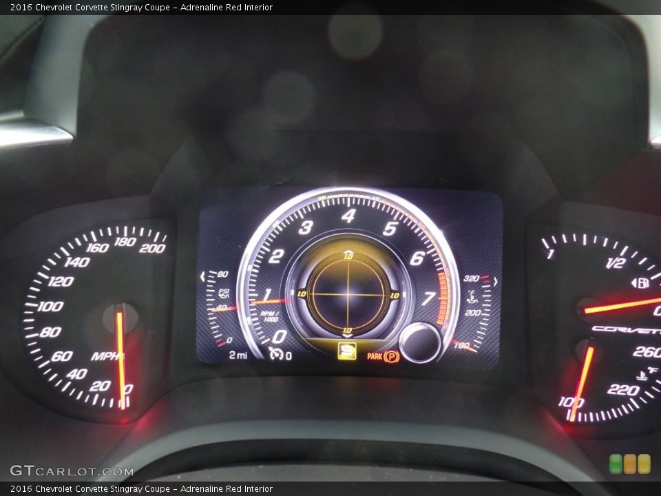 Adrenaline Red Interior Gauges for the 2016 Chevrolet Corvette Stingray Coupe #110592256