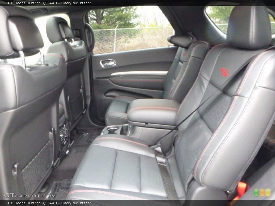 Black/Red Interior Rear Seat for the 2016 Dodge Durango R/T AWD #110613706