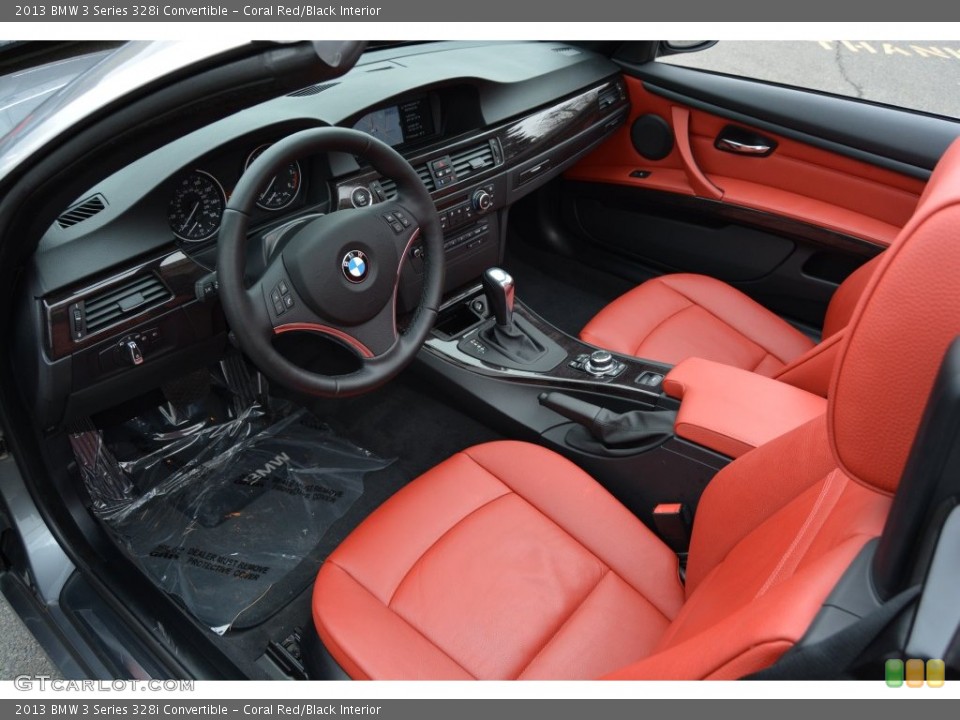 Coral Red/Black Interior Photo for the 2013 BMW 3 Series 328i Convertible #110665568