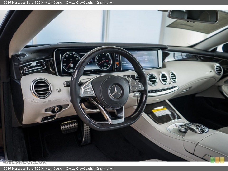 Crystal Grey/Seashell Grey Interior Dashboard for the 2016 Mercedes-Benz S 550 4Matic Coupe #110682620