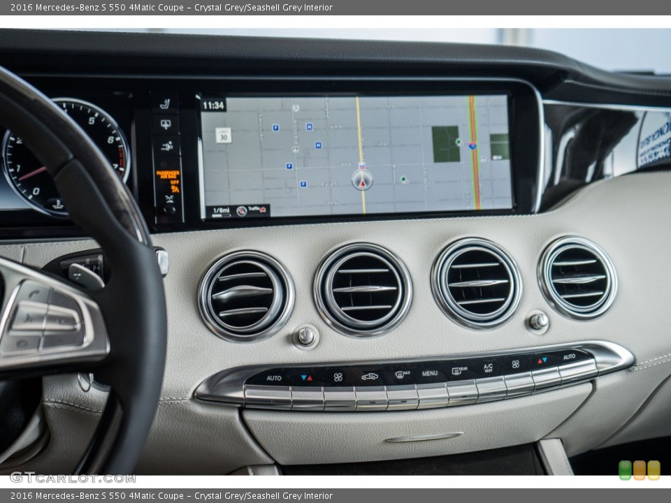 Crystal Grey/Seashell Grey Interior Navigation for the 2016 Mercedes-Benz S 550 4Matic Coupe #110682749