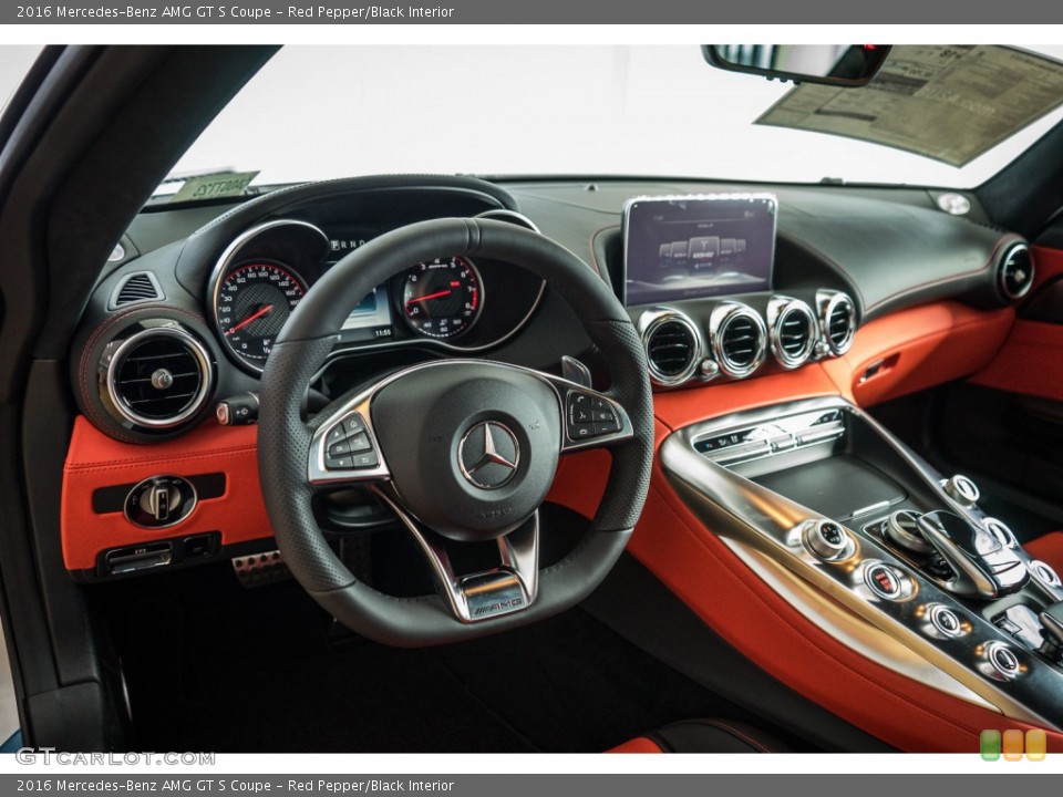 Red Pepper/Black 2016 Mercedes-Benz AMG GT S Interiors