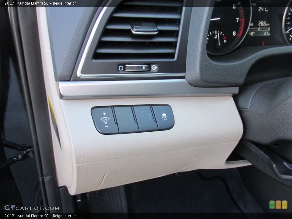 Beige Interior Controls for the 2017 Hyundai Elantra SE #110694716