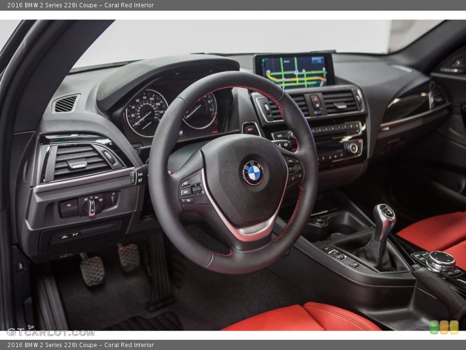 Coral Red 2016 BMW 2 Series Interiors