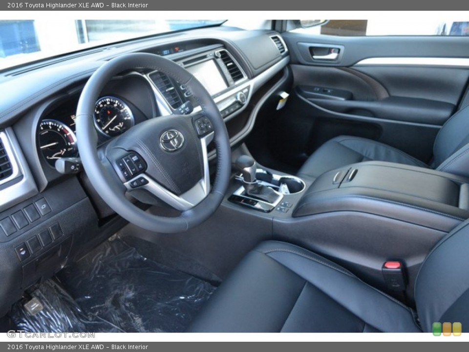 Black Interior Prime Interior for the 2016 Toyota Highlander XLE AWD #110705791
