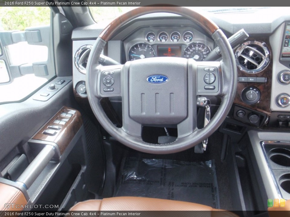 Platinum Pecan Interior Steering Wheel for the 2016 Ford F250 Super Duty Platinum Crew Cab 4x4 #110737090