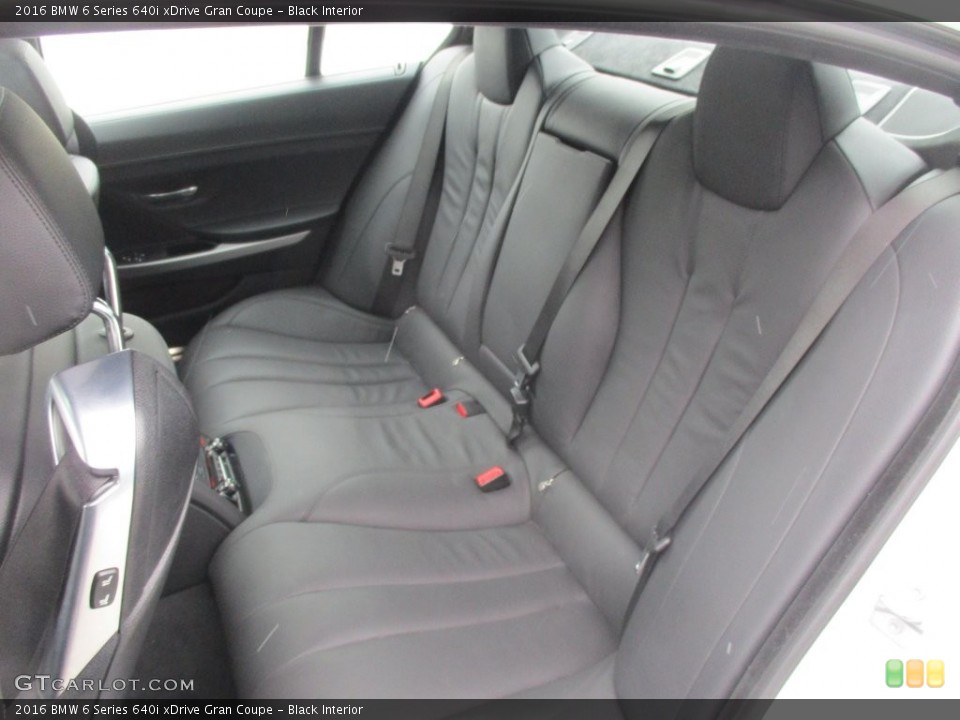 Black Interior Rear Seat for the 2016 BMW 6 Series 640i xDrive Gran Coupe #110760777