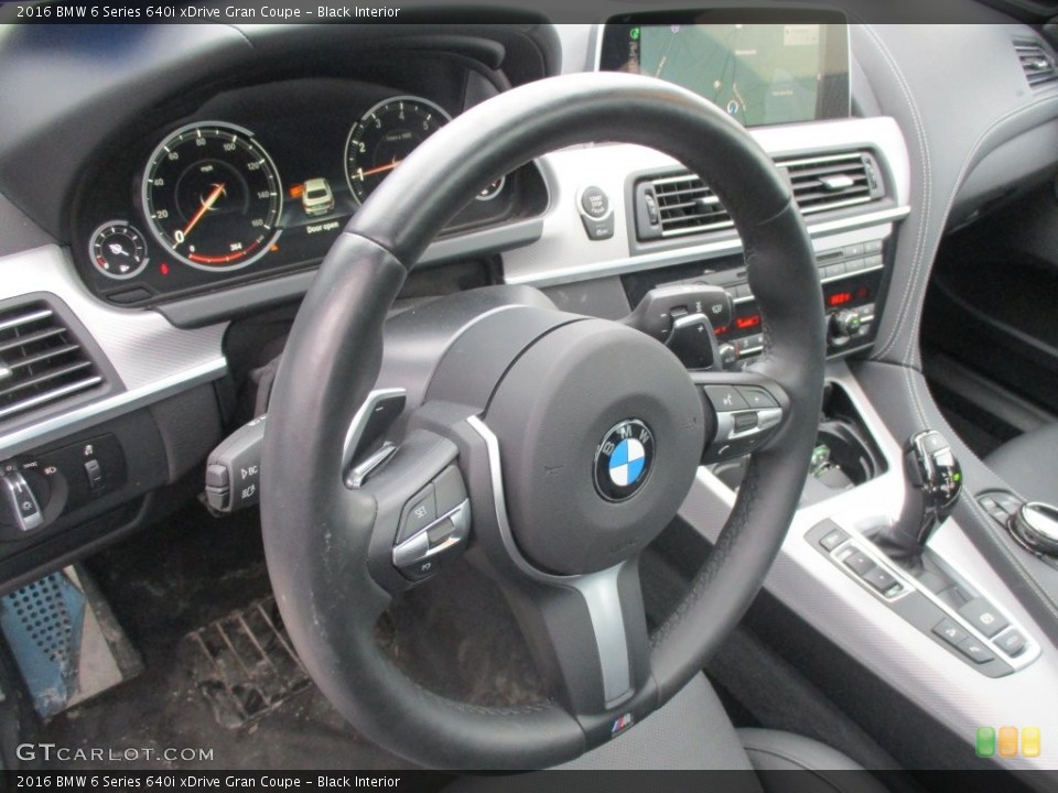 Black Interior Steering Wheel for the 2016 BMW 6 Series 640i xDrive Gran Coupe #110760798