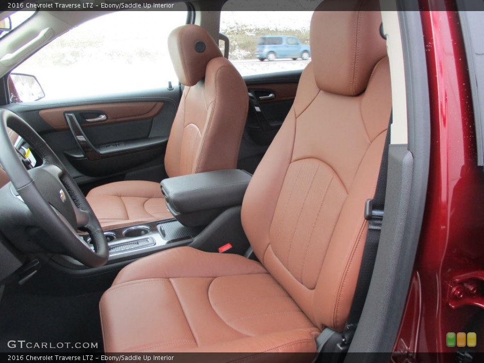 Ebony/Saddle Up Interior Front Seat for the 2016 Chevrolet Traverse LTZ #110769696