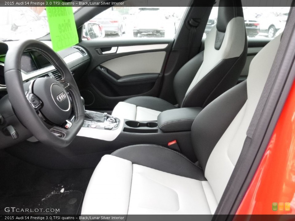 Black/Lunar Silver Interior Front Seat for the 2015 Audi S4 Prestige 3.0 TFSI quattro #110797829