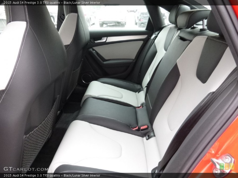Black/Lunar Silver Interior Rear Seat for the 2015 Audi S4 Prestige 3.0 TFSI quattro #110797835