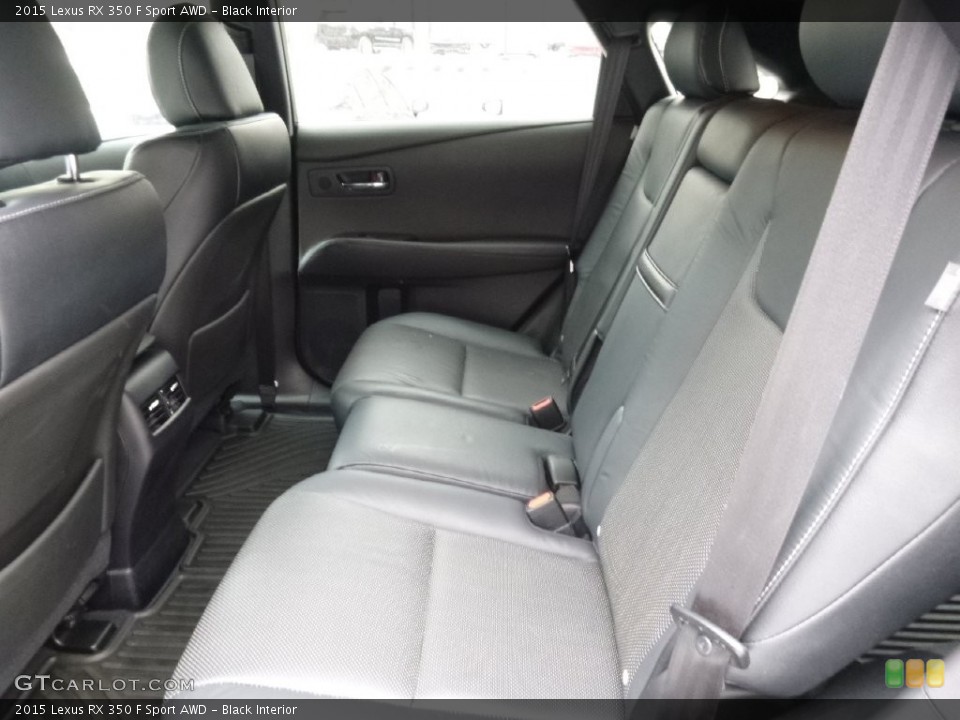 Black Interior Rear Seat for the 2015 Lexus RX 350 F Sport AWD #110797985