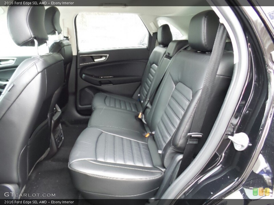 Ebony Interior Rear Seat for the 2016 Ford Edge SEL AWD #110810004