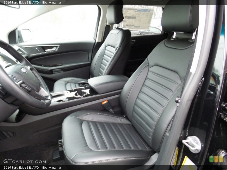 Ebony Interior Front Seat for the 2016 Ford Edge SEL AWD #110810100
