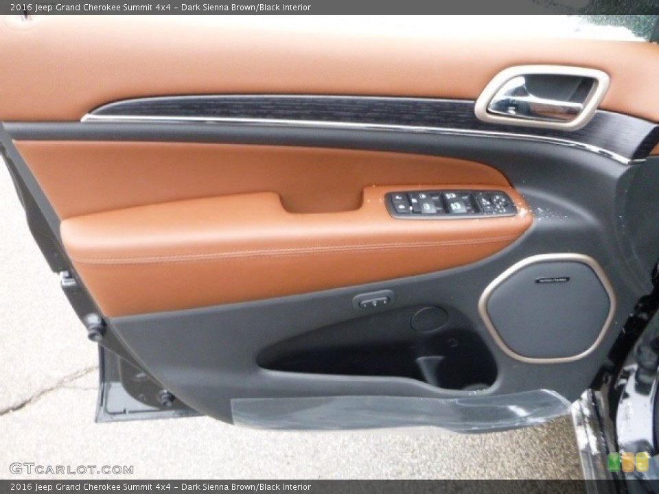 Dark Sienna Brown/Black Interior Door Panel for the 2016 Jeep Grand Cherokee Summit 4x4 #110812494