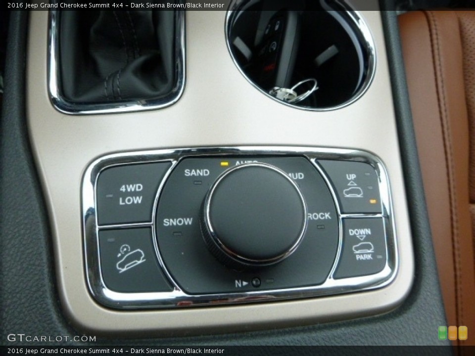 Dark Sienna Brown/Black Interior Controls for the 2016 Jeep Grand Cherokee Summit 4x4 #110812590