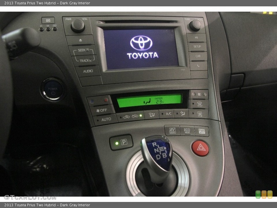 Dark Gray Interior Controls for the 2013 Toyota Prius Two Hybrid #110813694