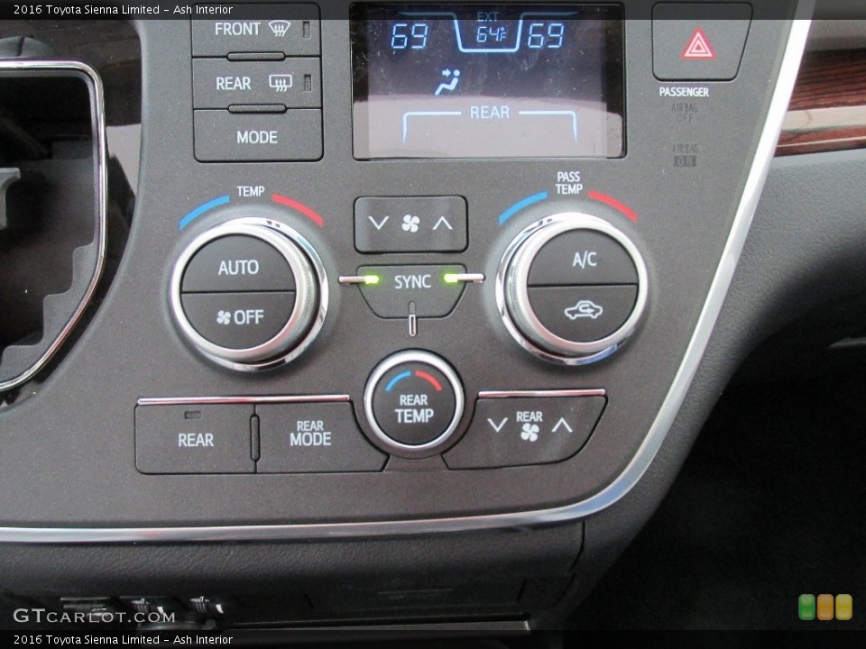 Ash Interior Controls for the 2016 Toyota Sienna Limited #110815713