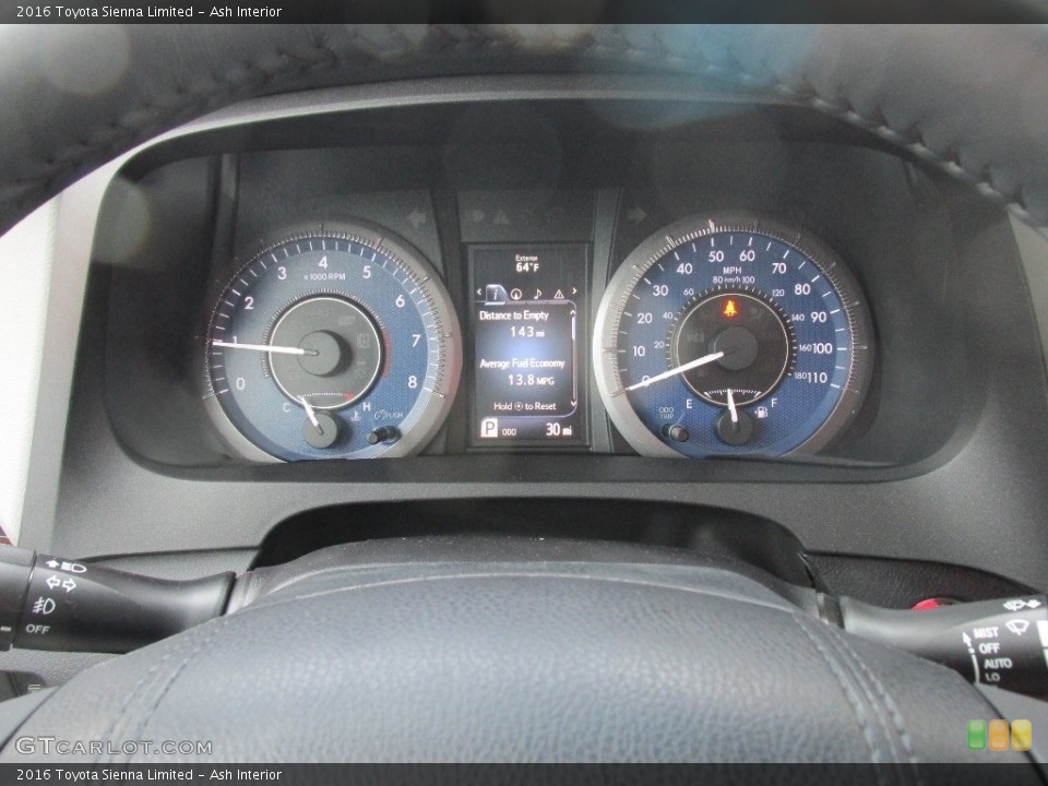 Ash Interior Gauges for the 2016 Toyota Sienna Limited #110815762