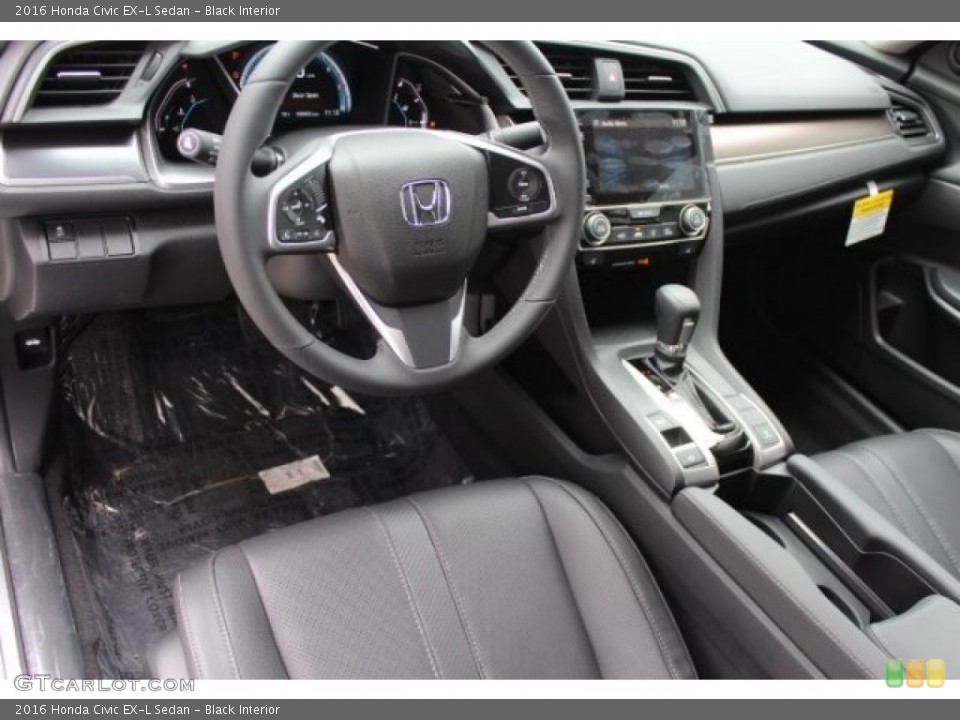 Black Interior Prime Interior for the 2016 Honda Civic EX-L Sedan #110820966