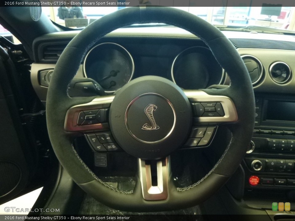 Ebony Recaro Sport Seats Interior Steering Wheel for the 2016 Ford Mustang Shelby GT350 #110824266
