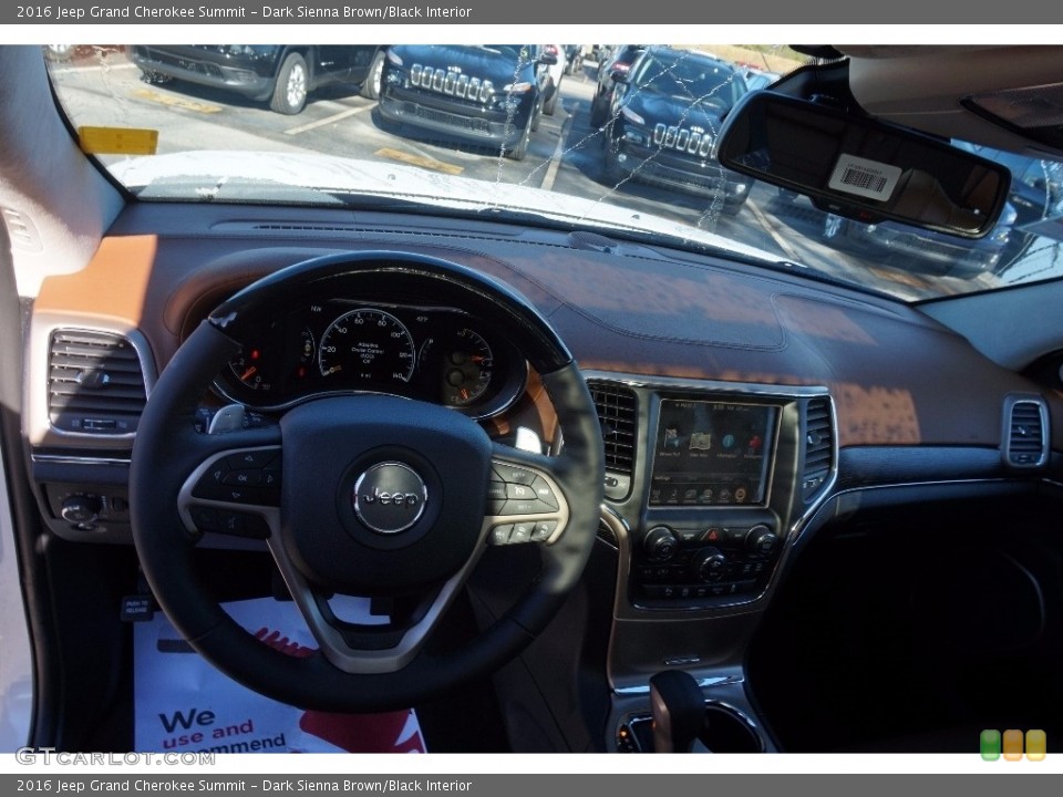 Dark Sienna Brown/Black Interior Dashboard for the 2016 Jeep Grand Cherokee Summit #110824503
