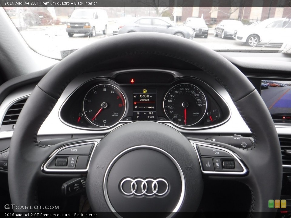 Black Interior Steering Wheel for the 2016 Audi A4 2.0T Premium quattro #110854139