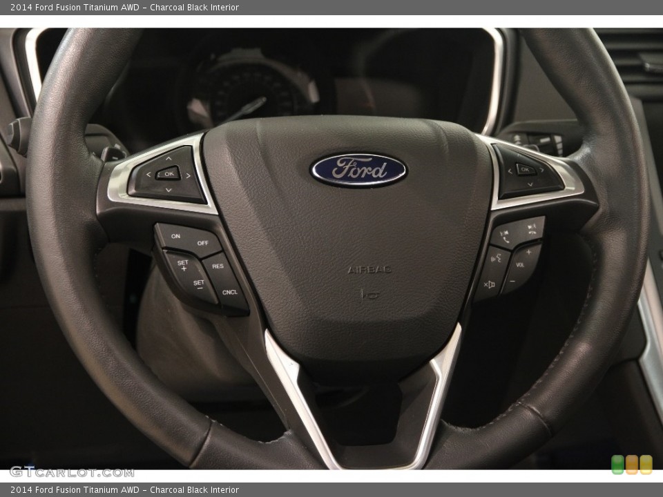 Charcoal Black Interior Steering Wheel for the 2014 Ford Fusion Titanium AWD #110863378